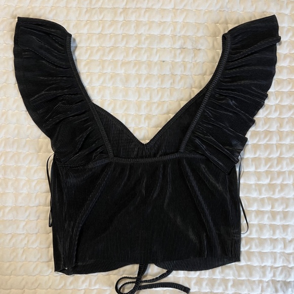 Super cute butterfly sleeve ribbed top - Picture 3 of 8